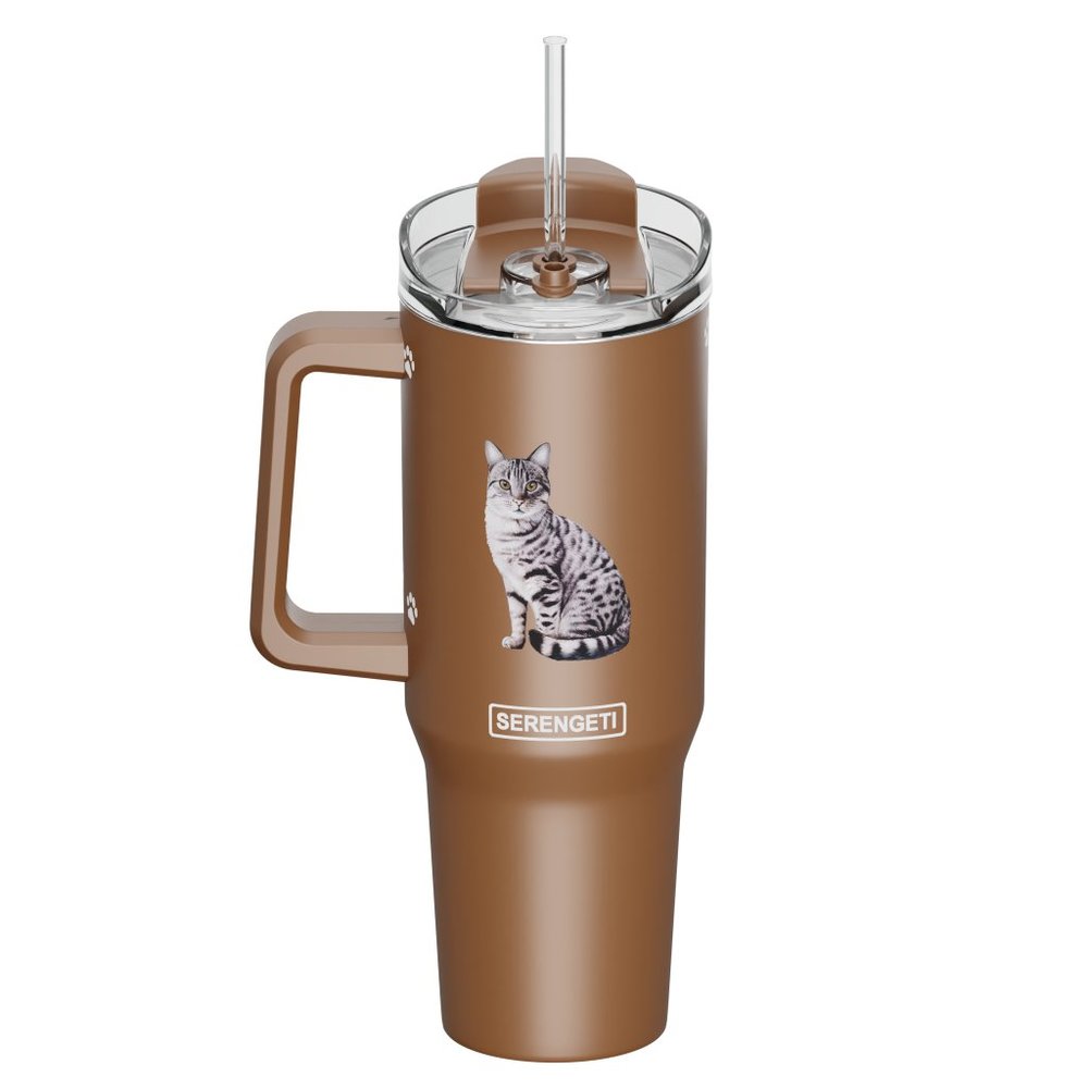 Yellow Tabby Cat SERENGETI 40 Oz Ultimate Tumbler